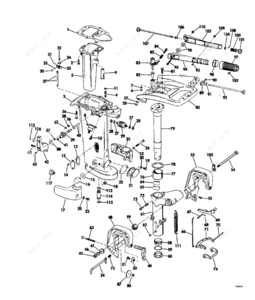 Johnson 9.9 motor cover gasket parts diagram chart