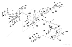 Johnson boat motor diagram 45 horsepower linkage