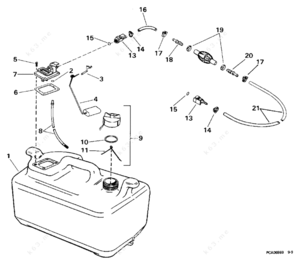 Johnson fuel tank parts