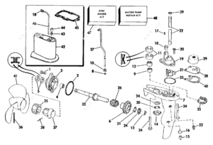 Johnson outboard 4 stroke 6 hp gear case diagram