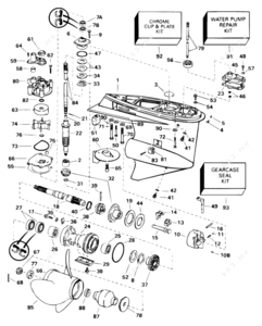 Johnson outboard j25tel3ssb specifications diagram