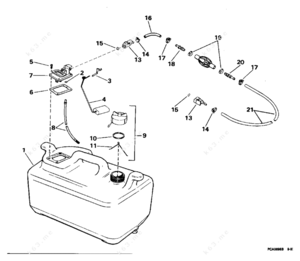 Johnson outboard motor 6-gallon fuel tank