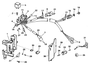 Johnson outboard trim parts 0105e diagram