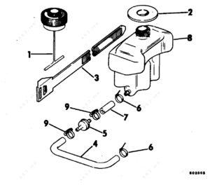 Johnson outboard twin hose gas tank gasket