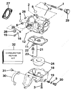 Johnson tn 28 carb parts diagram