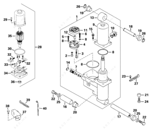 Johnson vro 40 power tilt parts