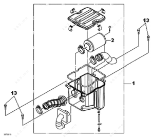 Light vehicle diesel air cleaner parts and names