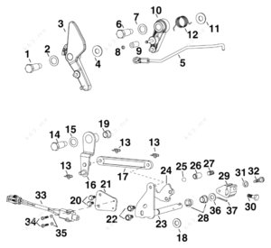 Linkage decelerator pedal diagram 6c cat