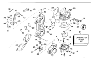 Location of carburetor springs on 1977 johnson 9.9