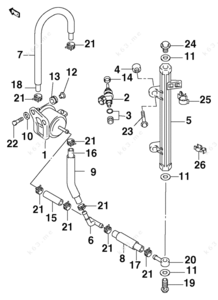 Main engine fuel injector diagram