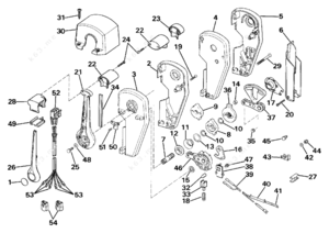Manual hand lever boat motor