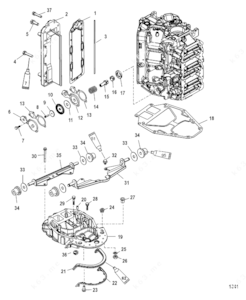 Mercruiser 3.0 parts diagram exhaust muffler