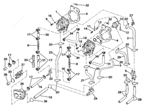 Mercruiser starter parts illustration