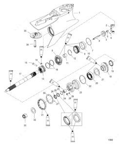Mercury 100hp outboard gear housing propeller shaft diagram