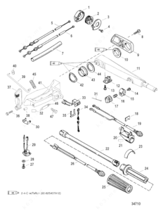 Mercury 15hp 2 stroke tiller handle assembly diagram