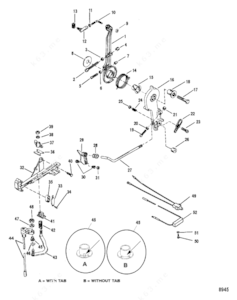 Mercury 250 efi outboard shift rod