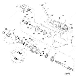 Mercury cruiser inboard propeller housing diagram