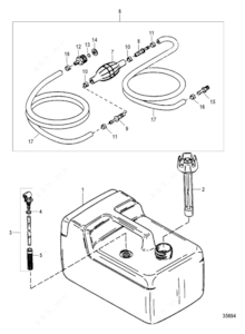 Mercury marine gas tank parts