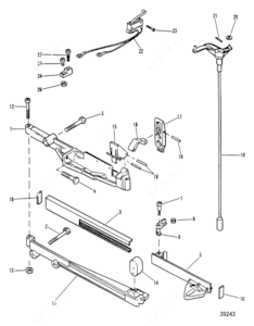 Mercury optimax throttle linkage exploded view