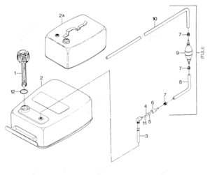 Mercury outboard two tank fuel line configuration diagram