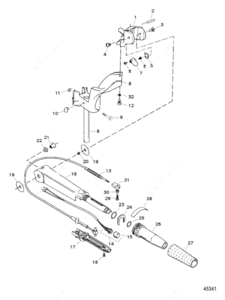 Mercury throttle grip with tilt