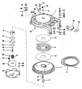 Mna152701 rewind spring assembly diagram