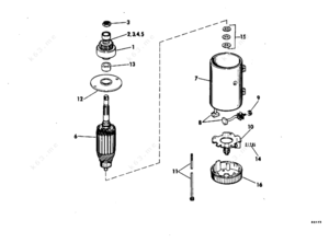 Model outboard motor parts