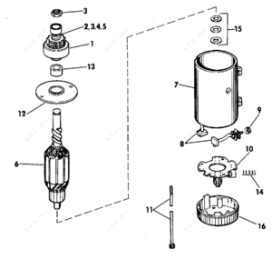 Motorcycle starter motor diagram