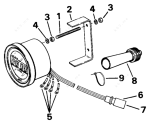 Mounting tiny tach on outboard