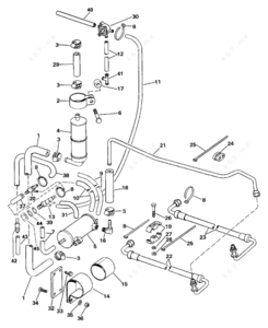 Omc hose gimbal to cooler parts