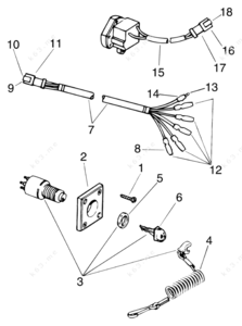 Omc outboard motor key switch diagram