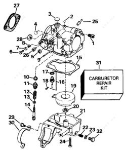 Omc parts evinrude 175 1996 carb kit