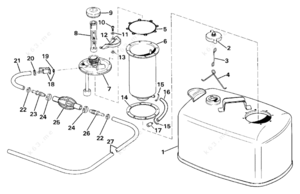 Omc pressure tank fitting exploded view