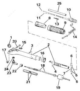 Omc steering cable parts diagram