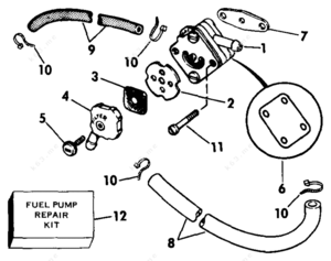 Onan marine generator exhaust hose kit parts diagram