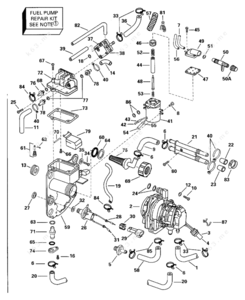 Outboard engine component diagram