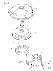 Outboard flywheel strap