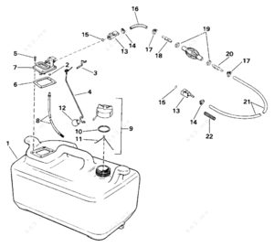 Outboard fuel tank parts