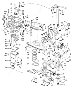 Outboard johnson 120 motor image and connection diagram
