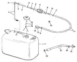 Outboard motor gas tank schematics