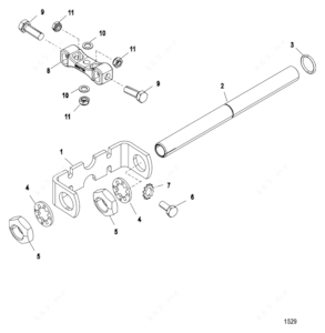 Outboard motor steering cable conversion