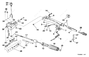 Outboard motor steering stops