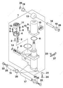 Outboard motor tilt and trim interchange chart