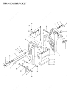 Outboard motor transom bracket