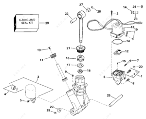 Outboard motors hydraulic trim parts diagram