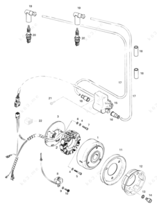 Parker 025-503 motor parts breakdown diagram