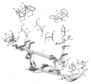 Part of a frame rack