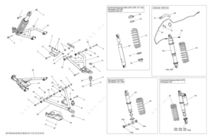 Parts breakdown of childrens atv front end suspension