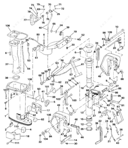 Parts diagram for 1963 9.9 johnson outboard motor parts by serial num