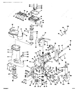 Parts diagram for 1981evinrude 25 hp model e25telcim